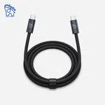 Elephu Data cable Braidy series 567| Type C to C)| Super fast charging| high speed data transfer| Fabric braided cable| Integrated IC chips| aluminum tip| pure copper wire|