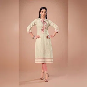 FuLoo's Rosy Designer Handloom South Cotton Kurti Only #111