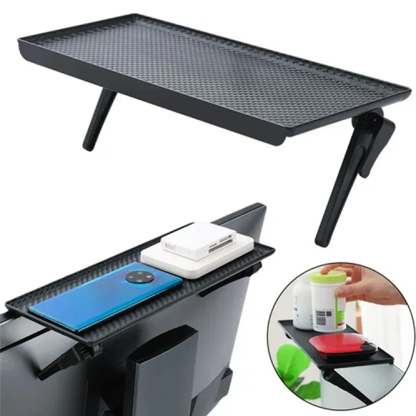 Screen Shelf,TV Shelf, Mountable Monitor/TV/Screen Top Shelf, TV Tray, Shelf Monitor Mount Organizer, Media Device Storage Shelf