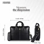 Hammonds Flycatcher Black Genuine Leather Bag For 13 inch Laptop