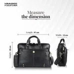 Hammonds Flycatcher Genuine Leather Laptop Bag For Men (Black)