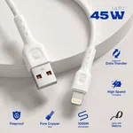 Elephu Silky Series Data Cable 1545| ( USB to Lightning/Iphone)| Fast charging| Pure soft Silicon Cable| 1000mm Length| Pure Copper Wire|