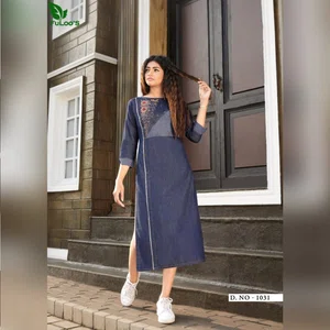 FuLoo's Premier Denim Western Kurti # 1031