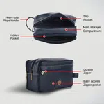 Hammonds Flycatcher Genuine Leather Toiletry Bag