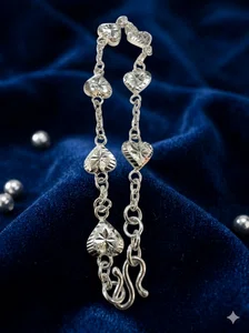 PURE SILVER HEART SHAPE BRACELET FOR WOMEN