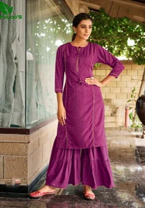 FuLoo's GL Freedom Kurti Set in Sharara #04 Women