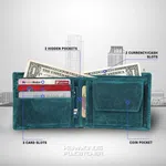Hammonds Flycatcher Croco Blue Genuine Leather Wallet For Men