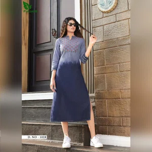 FuLoo's Premier Denim Western Kurti # 1028