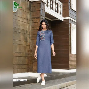 FuLoo's Premier Denim Western Kurti # 1032