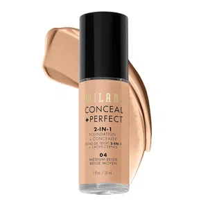 Milani Conceal + Perfect 2-in-1 Foundation + Concealer – 04 Medium Beige (30ml)