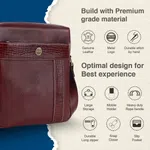 HAMMONDS Flycatcher Genuine Leather Sling Bag, Stylish and Spacious Side Bag, Crossbody Bag for Daily Use, Travel, Adjustable Strap, 1 Year Warranty - Brown