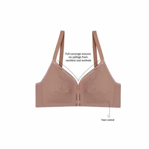 Zivame True Curv Single Layered Non Wired Minimiser Full Coverage Bra - 0NCESP07-Roebuck