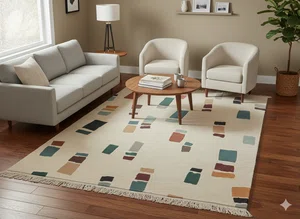 Handknotted Nepali Woolen Carpet – 60 Knots, 143 cm x 192 cm