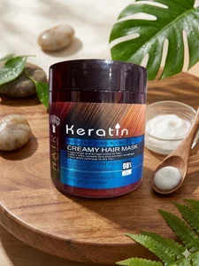 Keratin Hair Mask For Dry Damaged Hair Smooth & Shiny Professional Hair Salon Treatment 500ml
