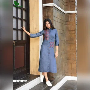 FuLoo's Premier Denim Western Kurti # 1034