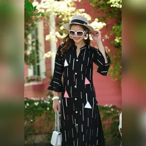 FuLoo Lavish Studio Unbeatable Kurti for Women In Black
