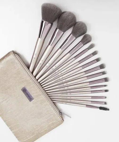 BH Cosmetics Lavish Elegance 15-Piece Brush Set with Cosmetic Bag