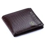 Hammonds Flycatcher Croco Brown Genuine Leather Wallet For Men