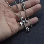 Chrome Hearts Cross Pendant Necklace for Men & Women – Stainless Steel Chain Jewelry
