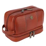 Hammonds Flycatcher Genuine Leather Shaving Bag for Men - Leather Toiletry Bag