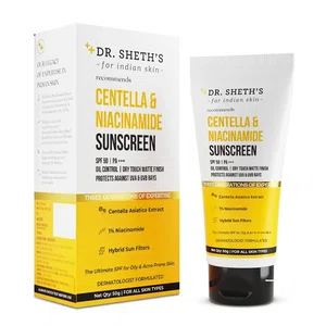 Dr. Sheth's Centella & Niacinamide Oil & Acne Control Sunscreen - 50g