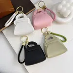 PU Leather Mini Bag Keyring Kawaii Handheld Coin Purse & Lipstick Pouch