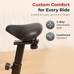 Exercise Spin Bike | Red/Black Seat Adjustable Exercise Spin Bike With Tension Adjustable | Lcd Display Spin Exercise Bike 100KG