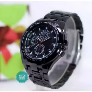 Ik Collection Full Black Round Dial Big Size Watch For Men