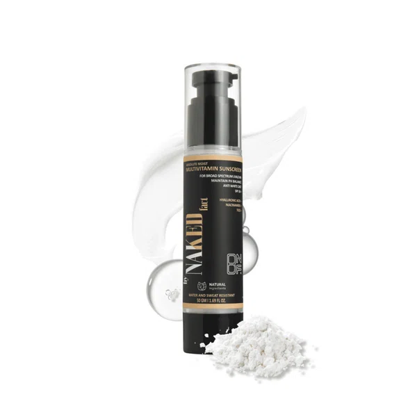 Multivitamin Spf 50 Sunscreen In-Vivo Tested | Water-Light,UVA/UVB & Blue Light Protection|For Even Toned & Glowing Skin - 50gm