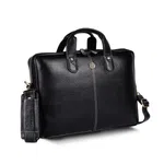 Hammonds Flycatcher Black Genuine Leather Bag For 13 inch Laptop
