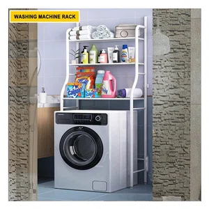 3 Layer Space-Saving Washing Machine Storage Shelf Organizer