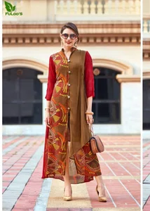 FuLoo's Mareena Dress Heavy Crazy Printed Georgette #1033