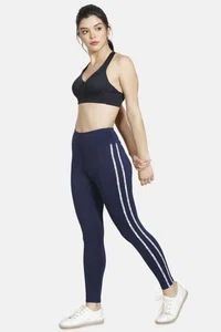 Zelocity Mid Rise Nouveau Shine Legging For Women - Blue