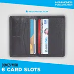 Hammonds Flycatcher Grey Unisex Genuine Leather Card Holder