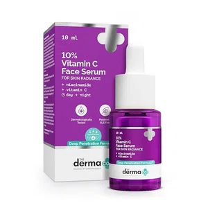 The Derma Co 10% Vitamin C Face Serum with Vitamin C, 5% Niacinamide & Hyaluronic Acid for Skin Radiance - 10ml