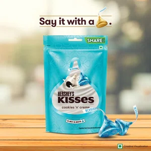 HERSHEY\'S Kisses Cookies \'N\' Creme Chocolate|Melt-In-Mouth Delights|Individually Wrapped 100.8Gram