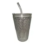 Glass Tumbler With Reusable Straw