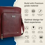 HAMMONDS FLYCATCHER Unisex Genuine Leather Brown Sling Messenger Bag (SB1171BR) (Brown)