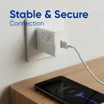 Elephu ep-25A Charging Adapter| Fast Charging| USB To Type C cable included| Universal Compatibility|