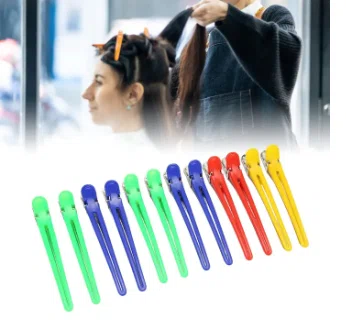 Professional Plastic Duck Bill Hair Clips Non Slip Sectioning Clamps Multicolor Hairdressing Salon Styling Tools 12Pack