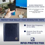 Hammonds Flycatcher RFID Protected CROCO Leather Wallet For Men