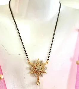 Gold Plated fine stone star design Mangalsutra