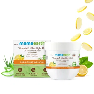 Mamaearth Vitamin C Ultra Light Gel Oil-Free Moisturizer with Vitamin C and Aloe Vera Water for Glowing Hydration - 200 ml