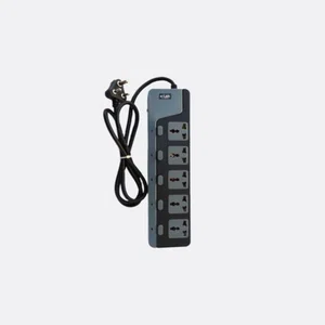 xLab 5 Universal Sockets - 1.5 Meters, Pure Copper Power Extension Cord with 5 Individual Switches (XEC-550N15)
