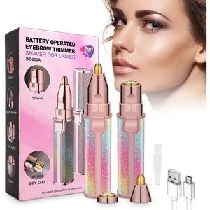 2-in-1 Precision Facial & Eyebrow Shaper – USB Rechargeable Hair Remover for Women
