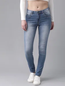 RS Women Blue Regular Fit Mid-Rise Clean Look Stretchable Jeans