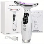 ​LED Face & Neck Lifting Device – 4-in-1 EMS Tightening Massager for Wrinkle Removal, Skin Rejuvenation & Facial Sculpting – Professional Beauty Tool
