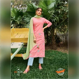 FuLoo's Savy Pure Cotton Designer Kurti in 3 set #02