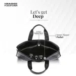Hammonds Flycatcher Genuine Leather Laptop Bag For Men (Black)