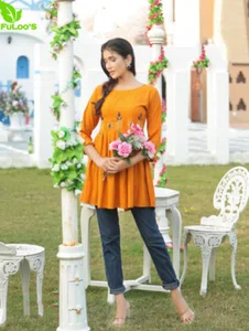 FuLoo's PK Long Western Tunics in Yellow